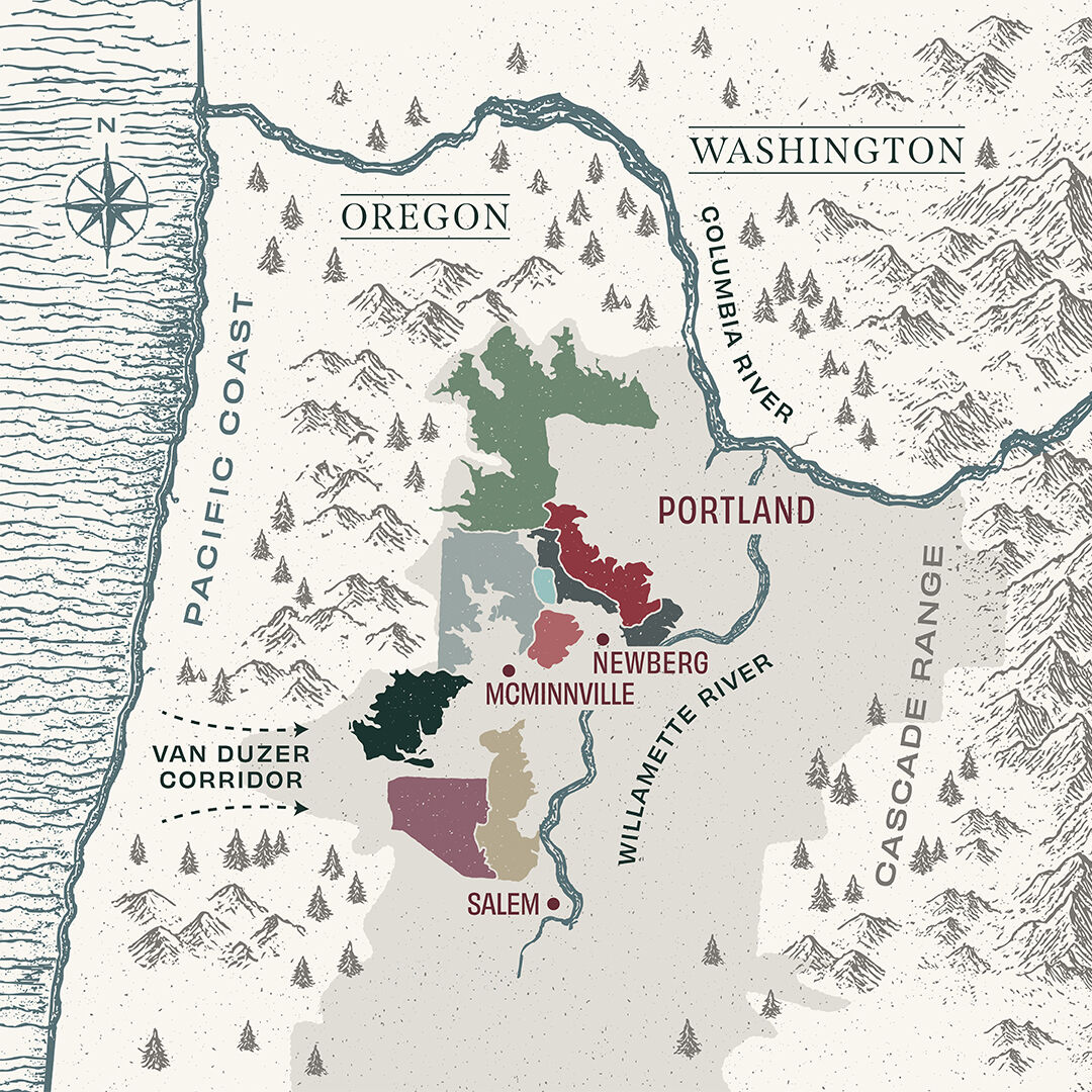 Willamette Valley Winemaking Map